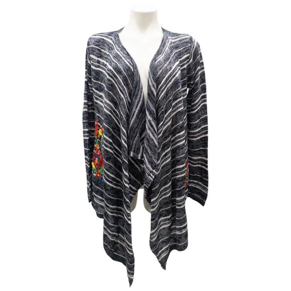 Desigual  Patricia Lightweight Floral Embroidered Cardigan Sweater Women's XL - Picture 4 of 8